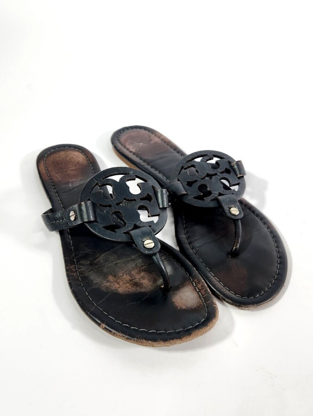 Tory Burch Black Leather Miller Sandals 9US